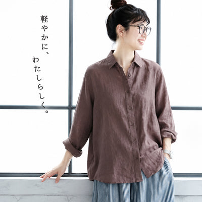 S-2XL レトロ ルーズなシルエット カジュアル ロングスリーブ 季節の変わり目 シャツ-ネイビー-2XL