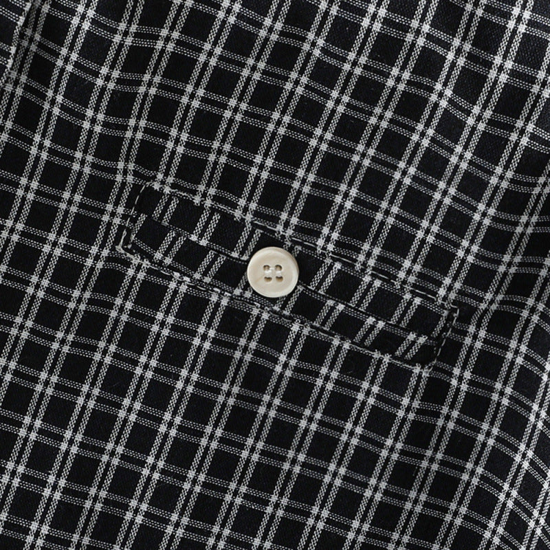 配色切り替え 刺繍デザイン 長袖 シャツ