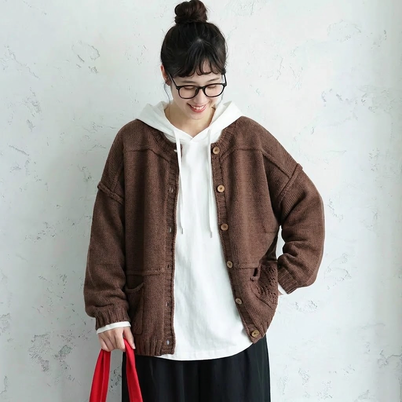 M~4XL 長袖 カーディガン