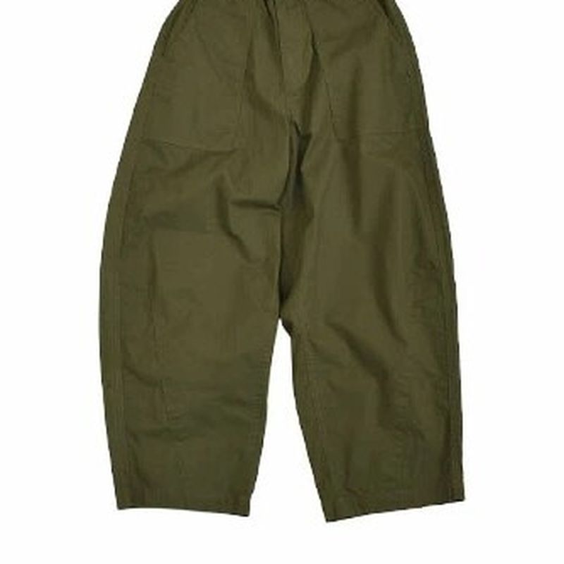 S～4L コットン ハイウエストパンツ