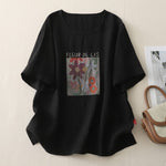 プリント ラウンドネック プルオーバー 半袖 Tシャツ