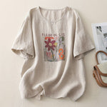 プリント ラウンドネック プルオーバー 半袖 Tシャツ