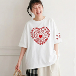 プリント アルファベット ラウンドネック 着心地抜群 デイリーコーデ Tシャツ