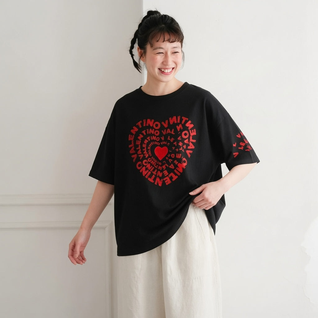 プリント アルファベット ラウンドネック 着心地抜群 デイリーコーデ Tシャツ