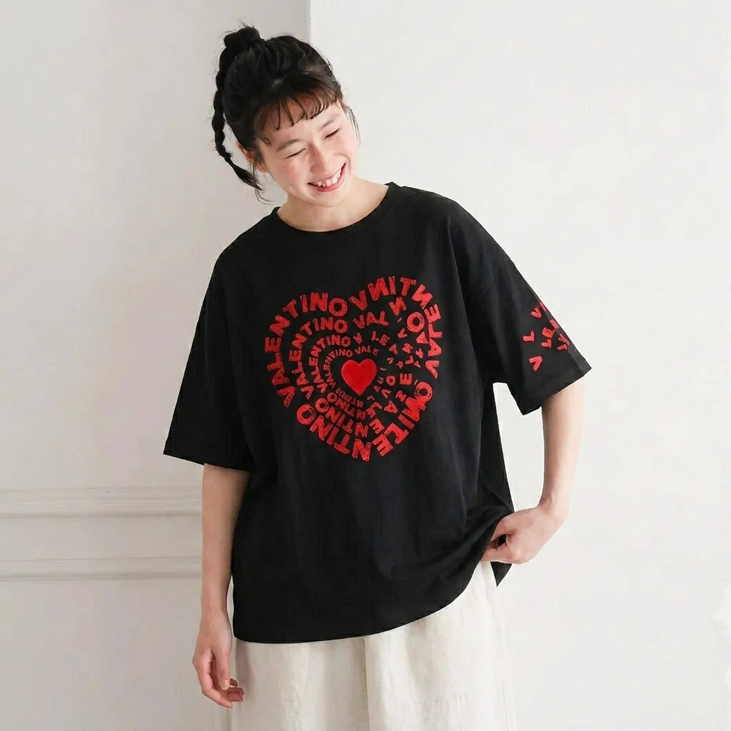 プリント アルファベット ラウンドネック 着心地抜群 デイリーコーデ Tシャツ
