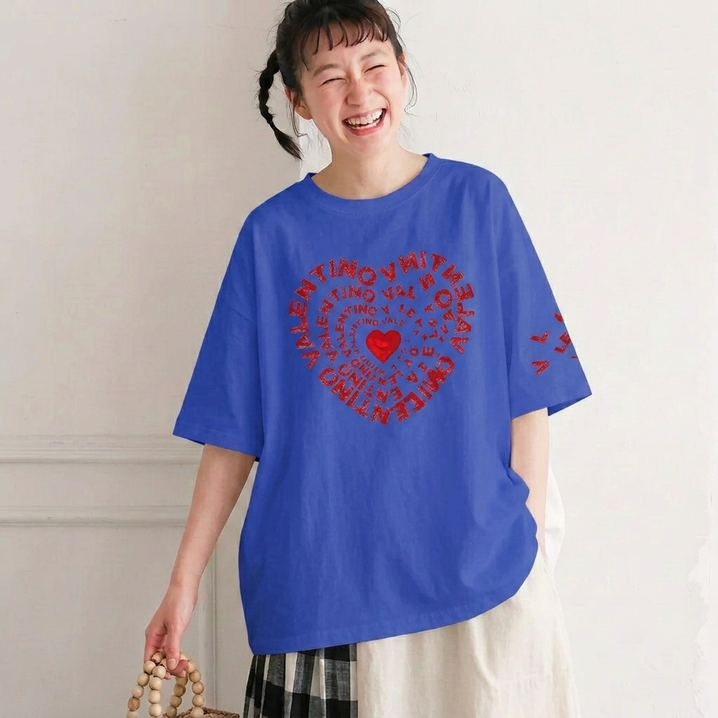 プリント アルファベット ラウンドネック 着心地抜群 デイリーコーデ Tシャツ