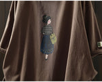 コットン ラウンドネック プリント Tシャツ