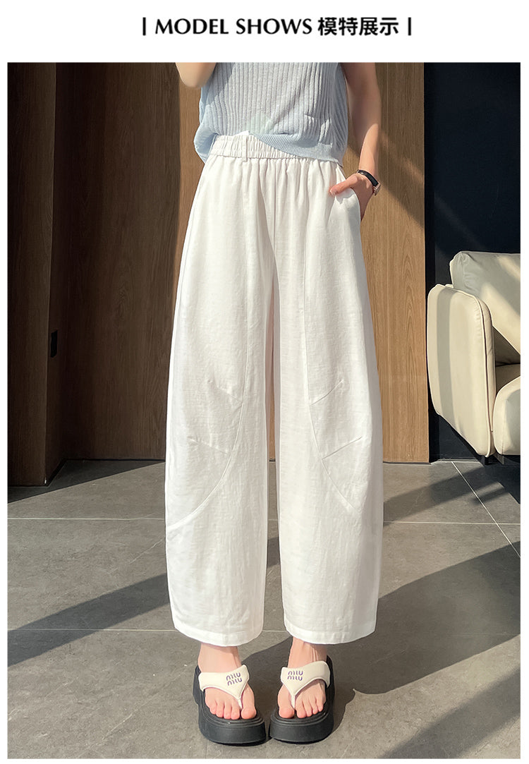 S～4XL 無地 アンクル丈（9分丈） ガウチョパンツ