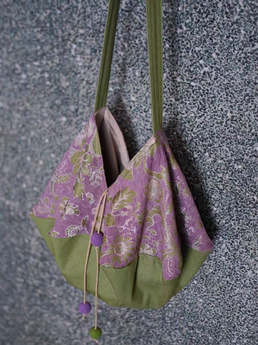 ショルダーバッグ モリ系 花柄 レトロ レディースバッグ