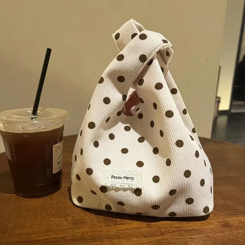 入荷 ドット柄 デイリー使い ハンドバッグ