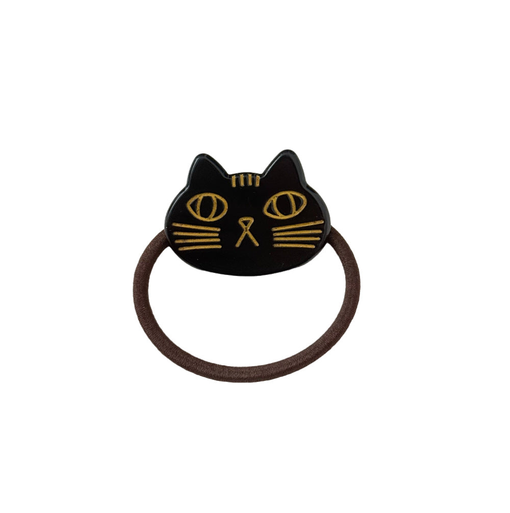 スウィート 猫顔 ポニーテールホルダー ヘアタイ