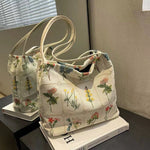 刺繍 マグネット開閉 キャンバスバッグ