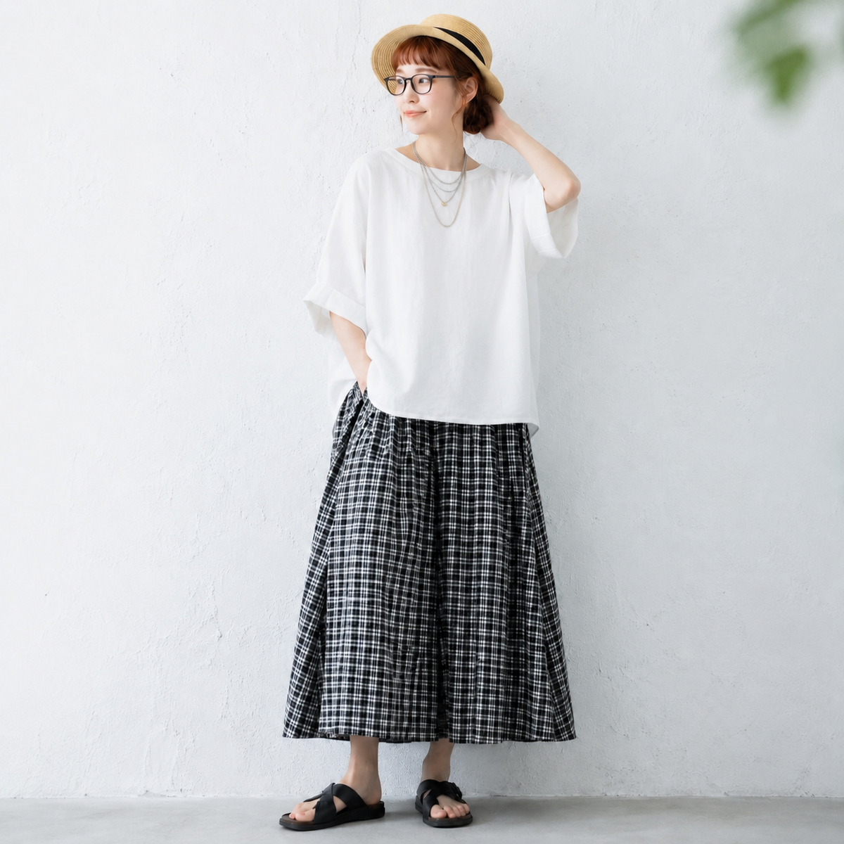 S～4XL 無地 プルオーバー 五分袖 ラウンドネック Tシャツ