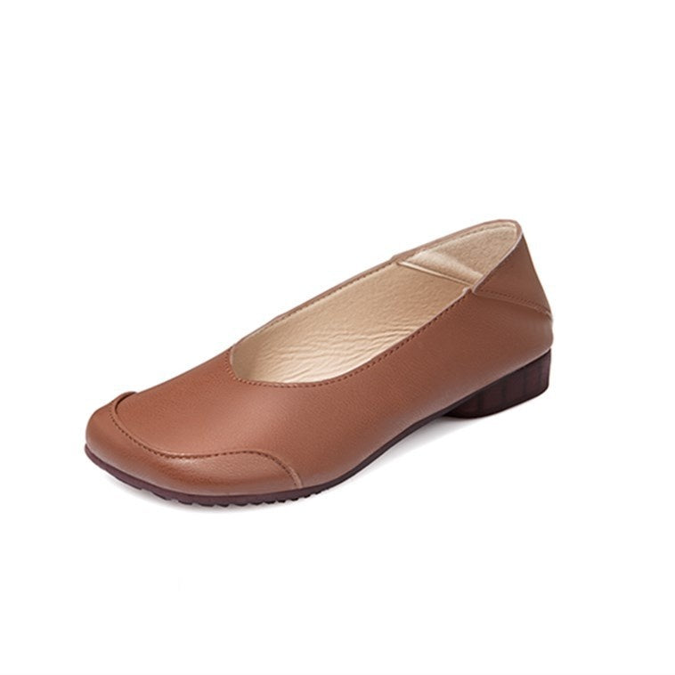 PU ラバー キック 秋 フラットヒール ローヒールパンプス