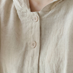 綿麻 フード付き レトロ ジャケット