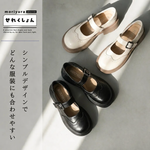 PU イングランド レトロ 厚底 フラットシューズ