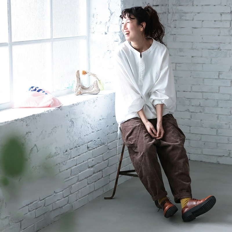 無地 コーデュロイ ロングカジュアルパンツ