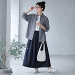 チェック柄 コットン長袖シャツ