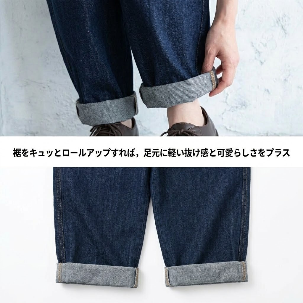 ハイウエスト ワイドレッグ ストレート サロペット