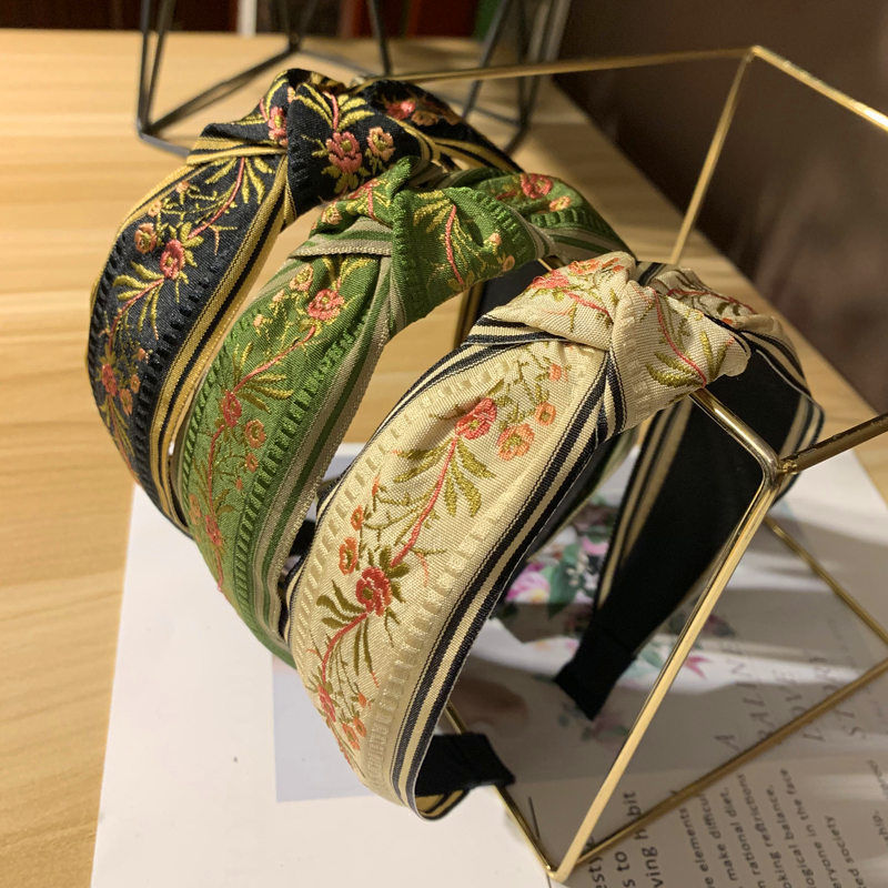 トレンドアイテム レトロ ボヘミアン 花 植物 ヘアバンド