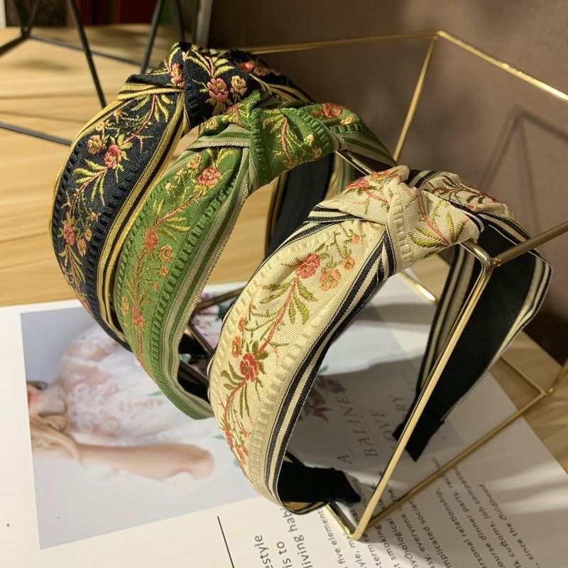 トレンドアイテム レトロ ボヘミアン 花 植物 ヘアバンド