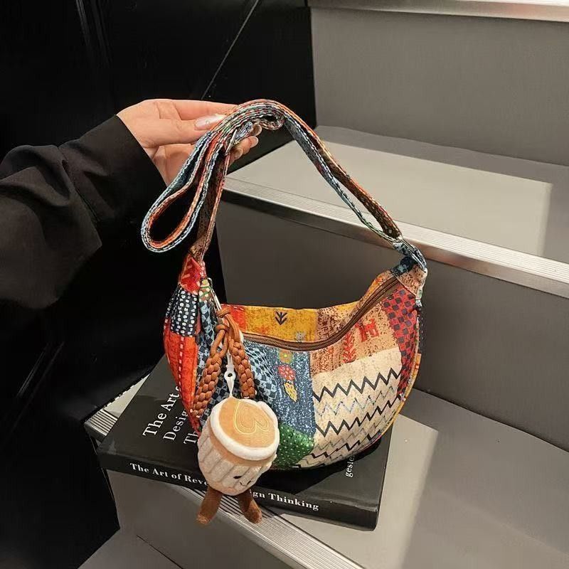 カラフル ファスナー キャンバスバッグ