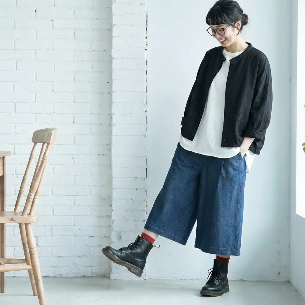 L～4XL 薄手デニム ハイウエスト 無地 ポケット付き デニムパンツ