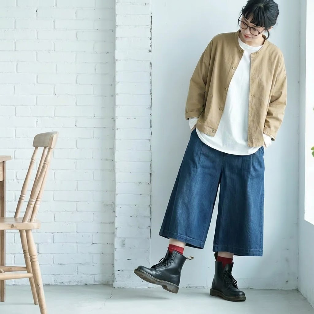 L～4XL 薄手デニム ハイウエスト 無地 ポケット付き デニムパンツ