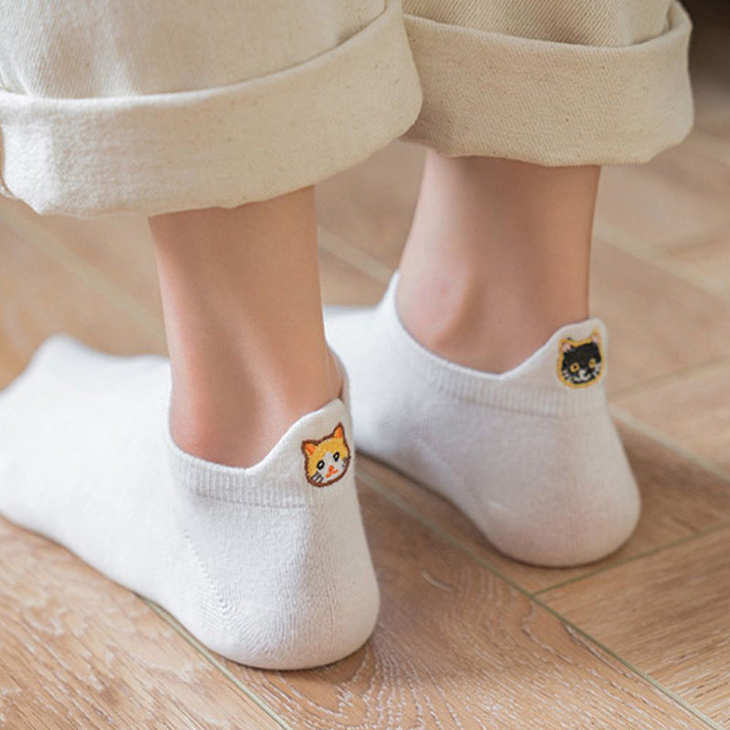 新商品をピックアップ 汗吸収 無地 刺繍 動物柄 ソックス