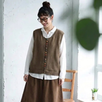 ニット ボタン ベスト
