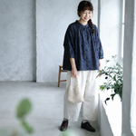 可愛いドット柄シャツ S／M／L さらっと着られて、