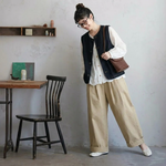 デニムベスト・長袖シャツ・ワイドパンツ 単品・セット販売
