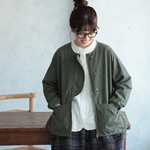 無地 長袖 ファスナー ジャケット