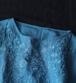 M～4XL 秋のはじまりを楽しむ 刺繍ブラウス