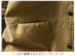 コットン混 ラウンドネック長袖ジャケット