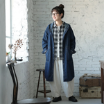 S～4XL くったり風合い ミディアムデニムパーカー