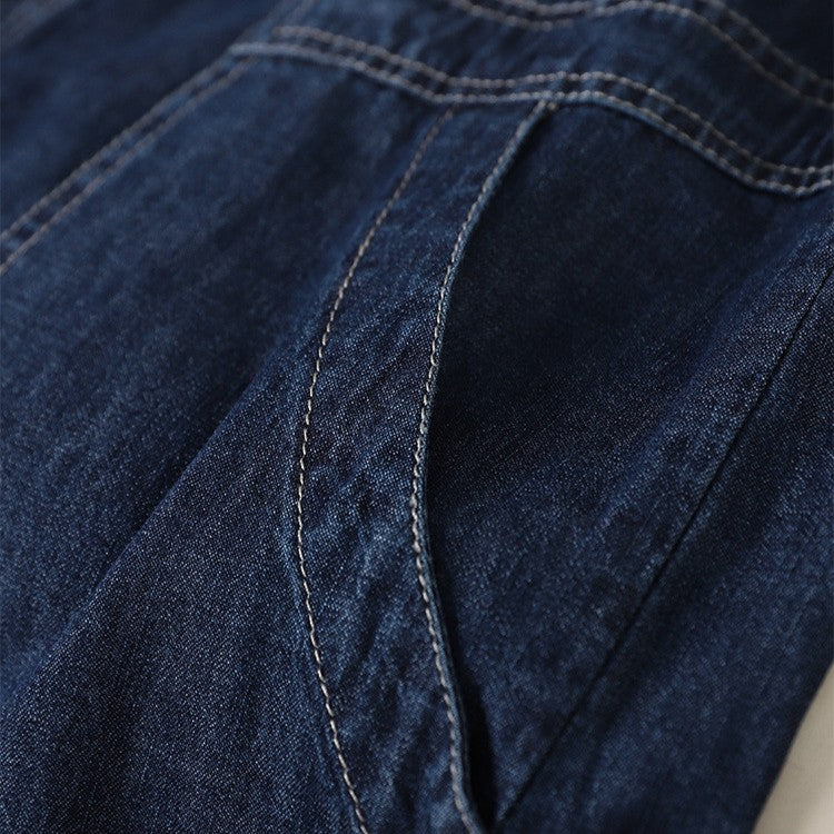 S～4XL くったり風合い ミディアムデニムパーカー
