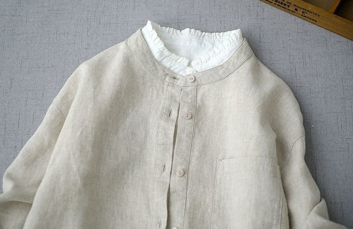 綿麻 さらりとした肌触り 軽い羽織りもの