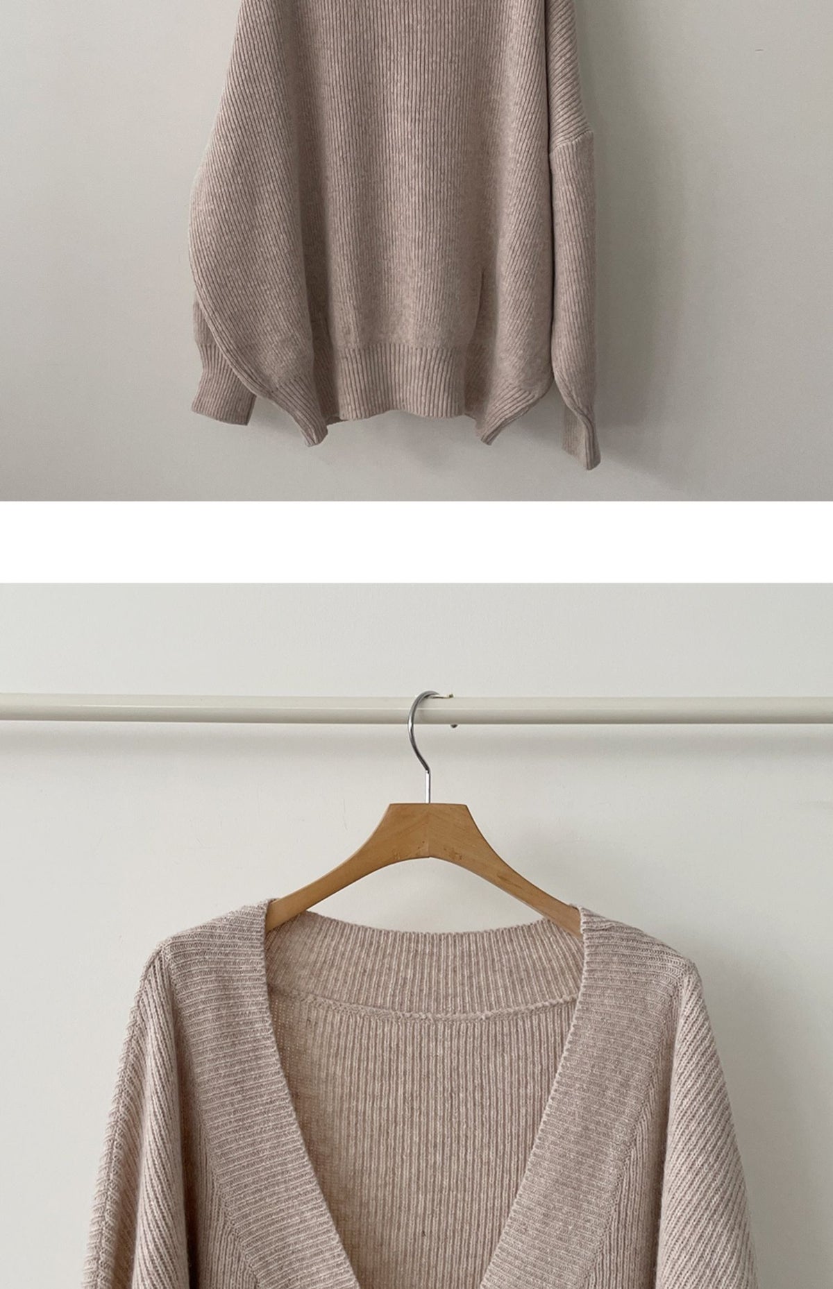 L～4XL 定番 無地 長袖 ボタン カーディガン