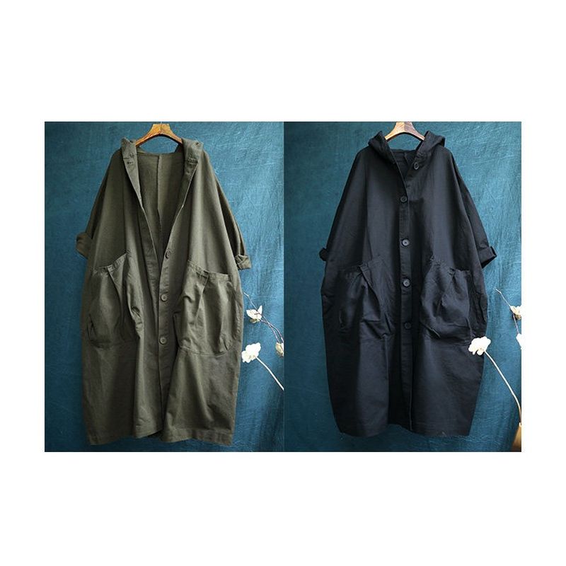 コットン F 無地 トレンチコート