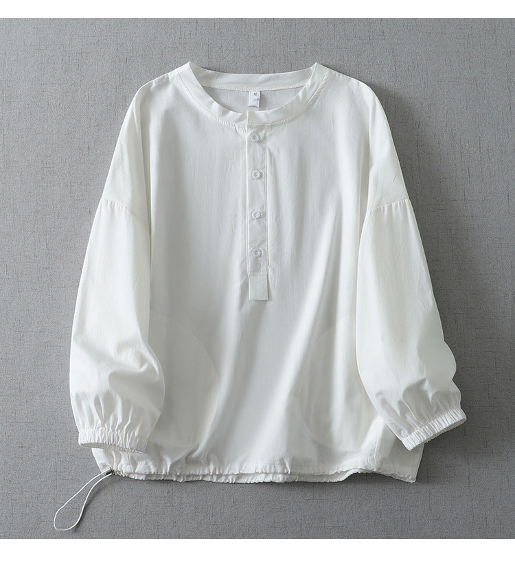 ドロップショルダー ロングスリーブ シャツ