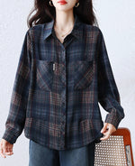 L～5XL チェック柄 オーバーサイズシャツ