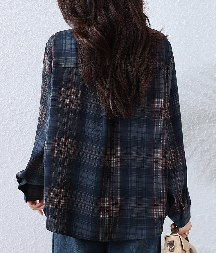 L～5XL チェック柄 オーバーサイズシャツ