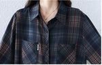 L～5XL チェック柄 オーバーサイズシャツ