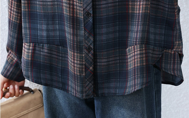 L～5XL チェック柄 オーバーサイズシャツ
