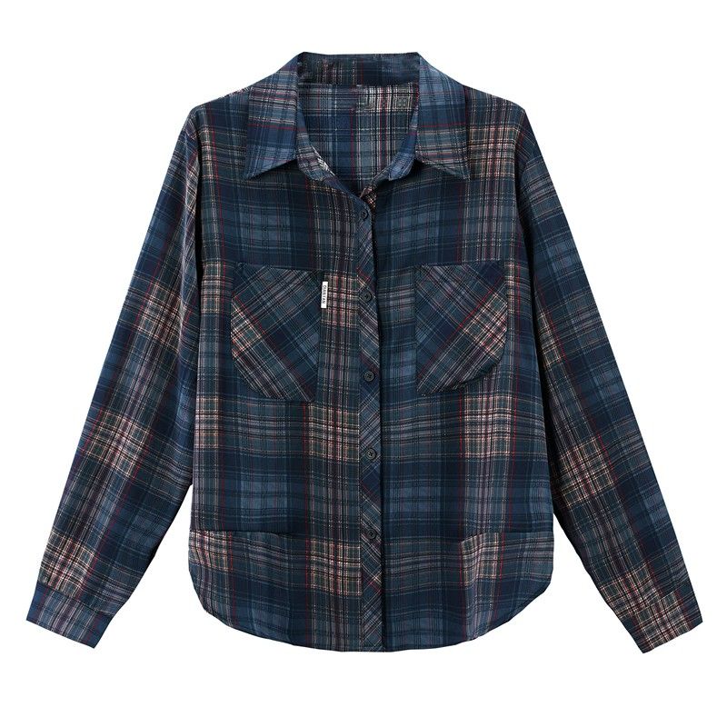 L～5XL チェック柄 オーバーサイズシャツ
