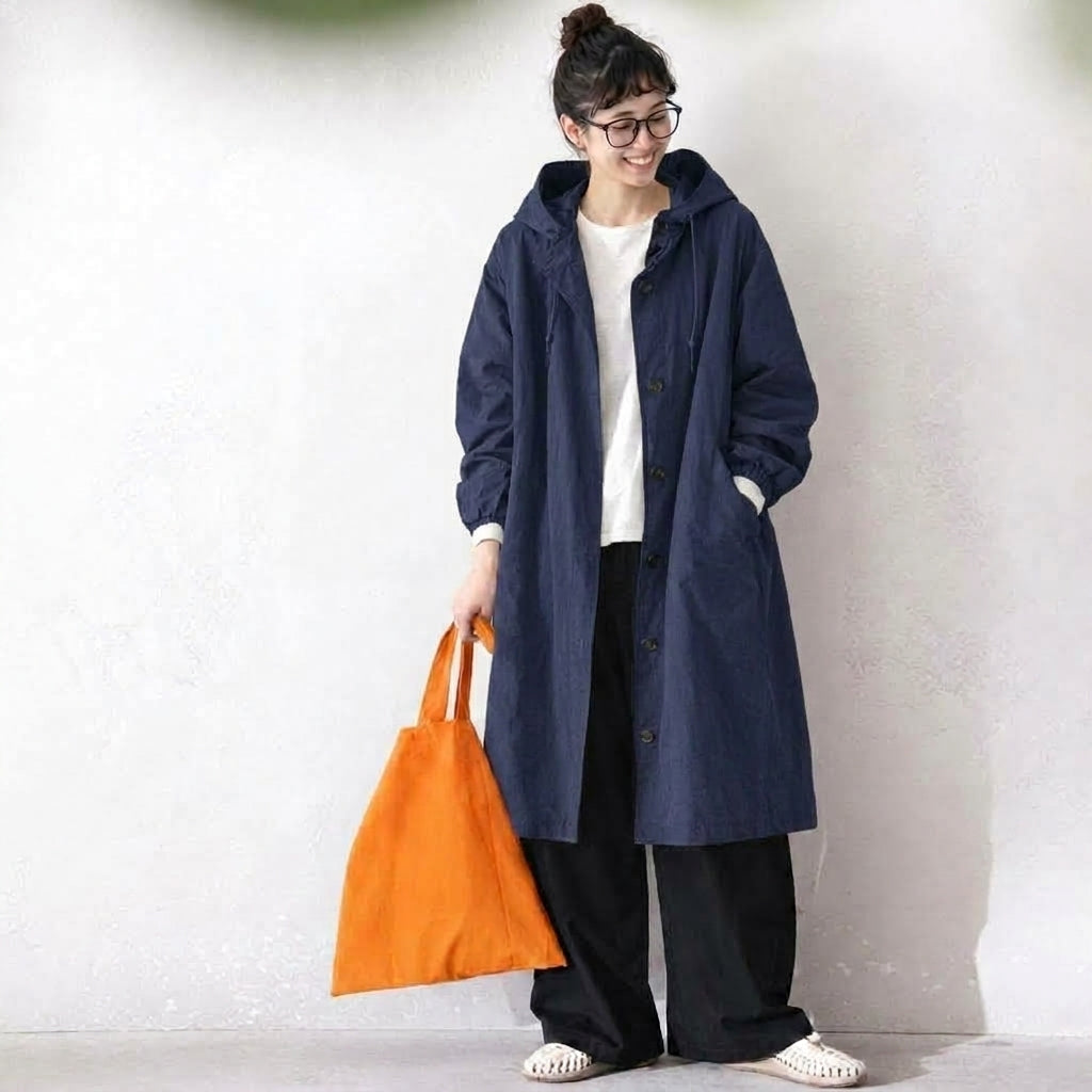 S～5XL ミディアムトレンチコート