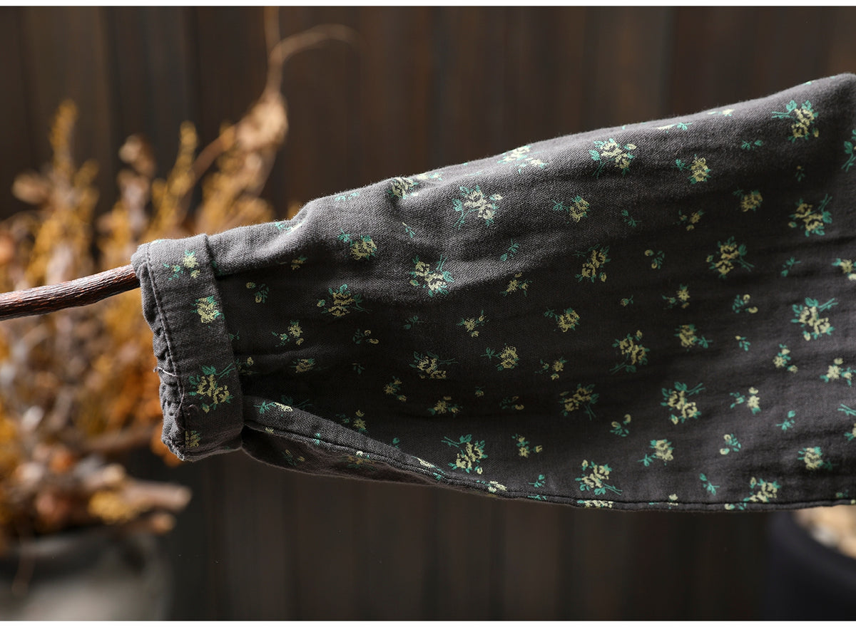 ダブルガーゼ いつもの服に 花を咲かせるブラウス