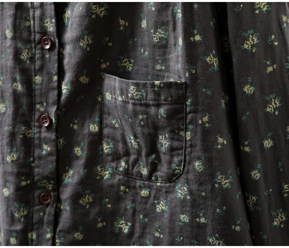 ダブルガーゼ いつもの服に 花を咲かせるブラウス