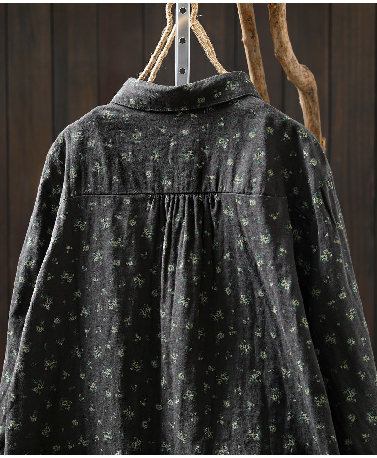 ダブルガーゼ いつもの服に 花を咲かせるブラウス